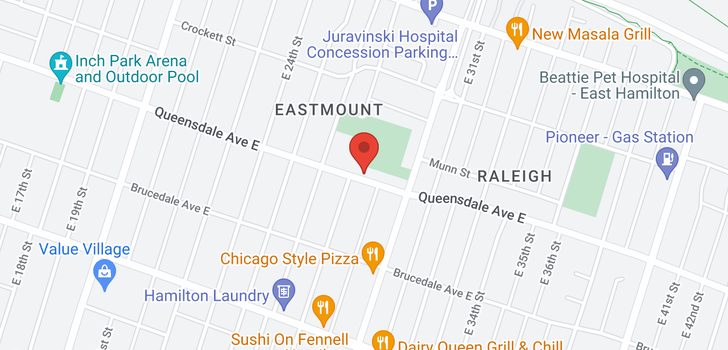 map of 655 Queensdale Avenue E